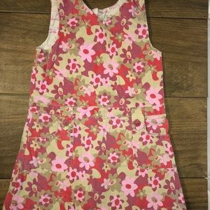 LL Bean Floral Corduroy Dress (Size 5/6)